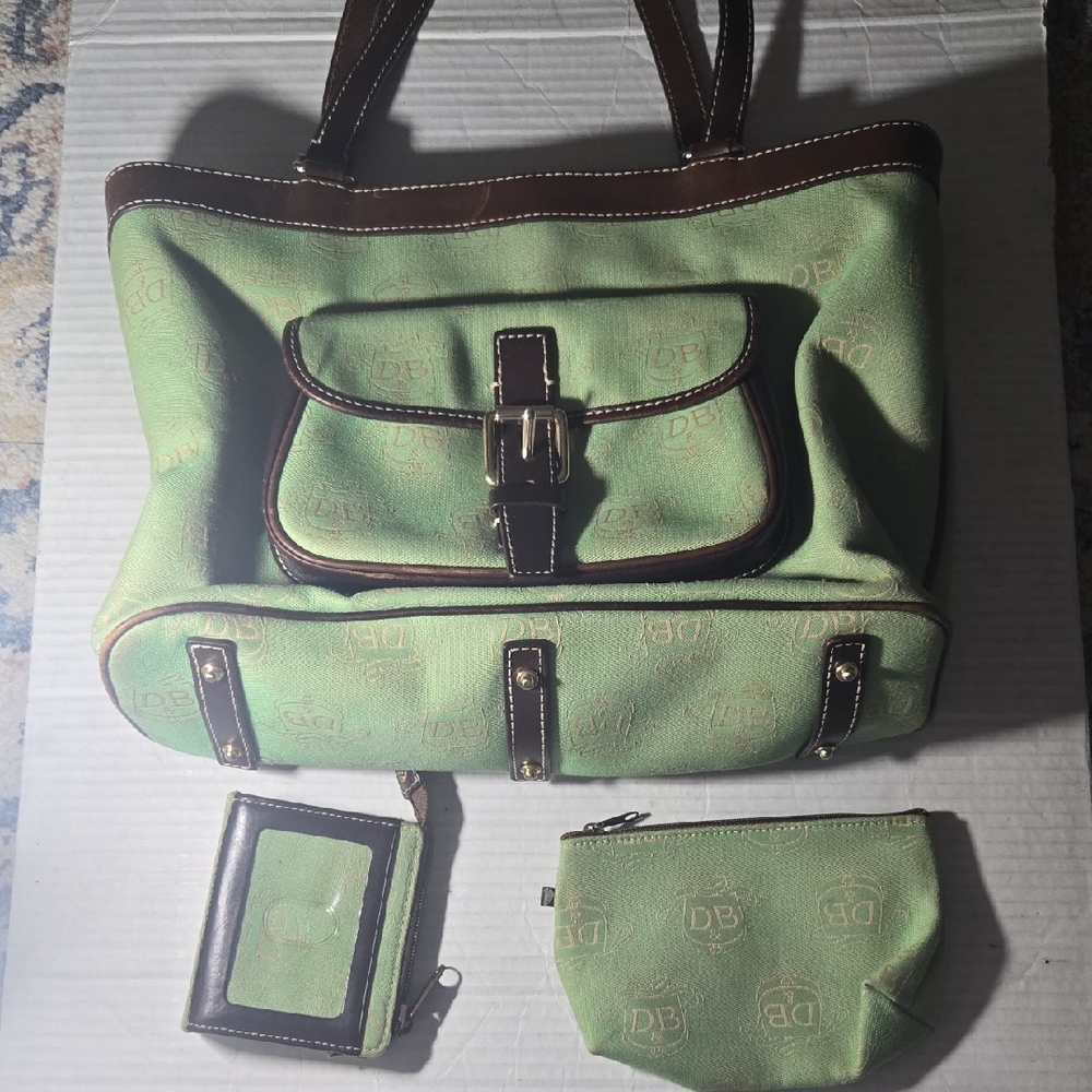 Dooney& Bourke Green Canvas